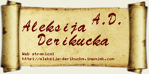 Aleksija Derikučka vizit kartica
